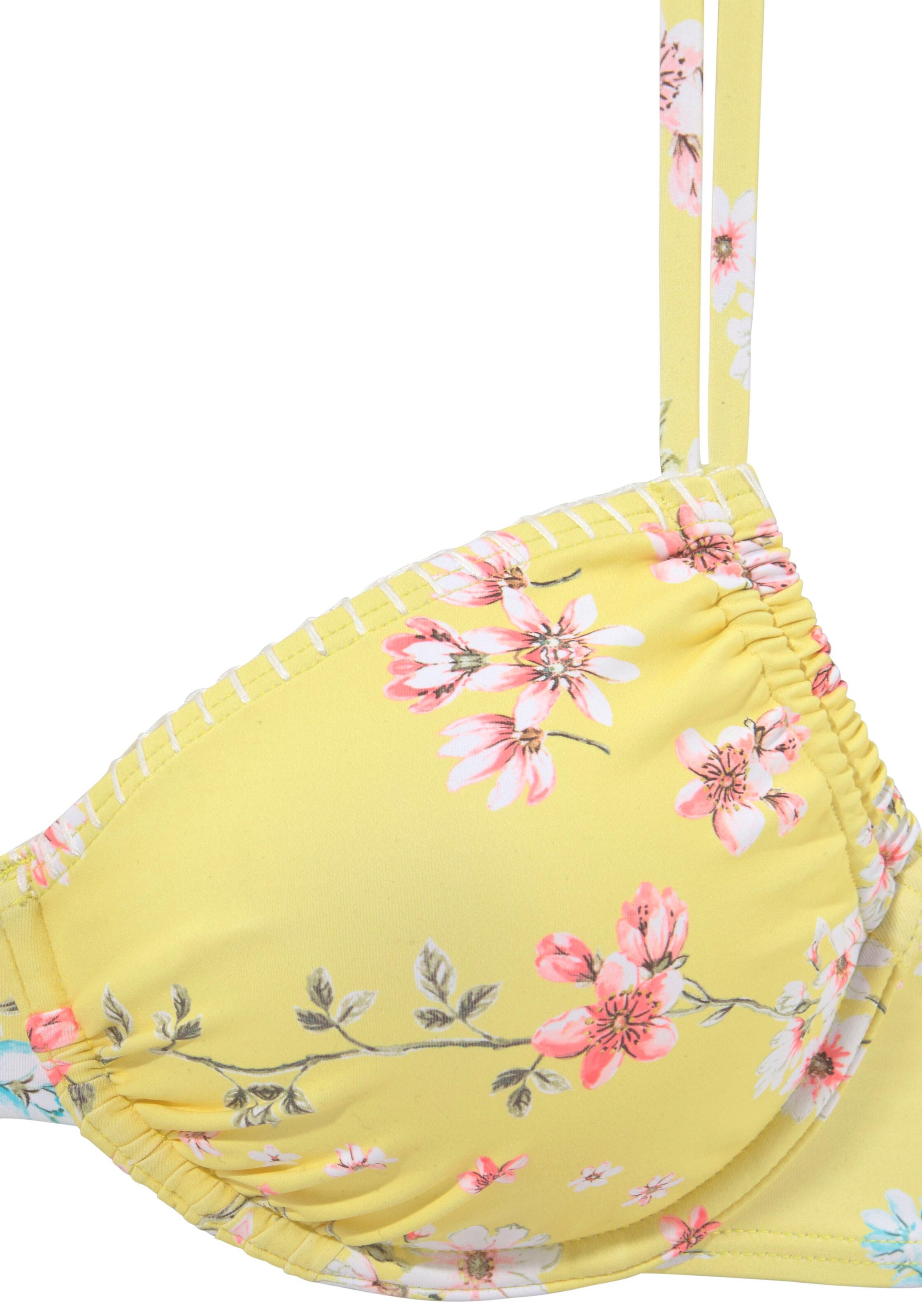 T-shirt Top per bikini 'Ditsy' di SUNSEEKER in giallo