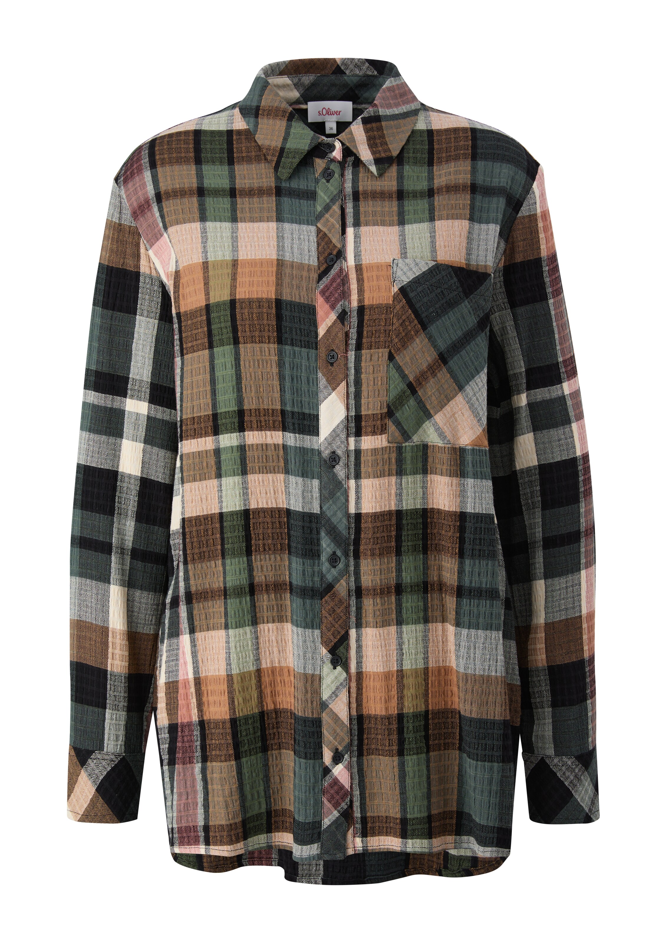 s.Oliver Bluse in Schwarz: Vorderseite