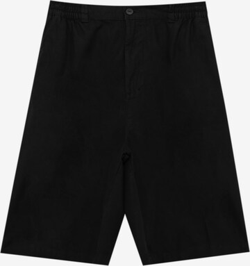 Regular Pantalon chino Pull&Bear en noir : devant