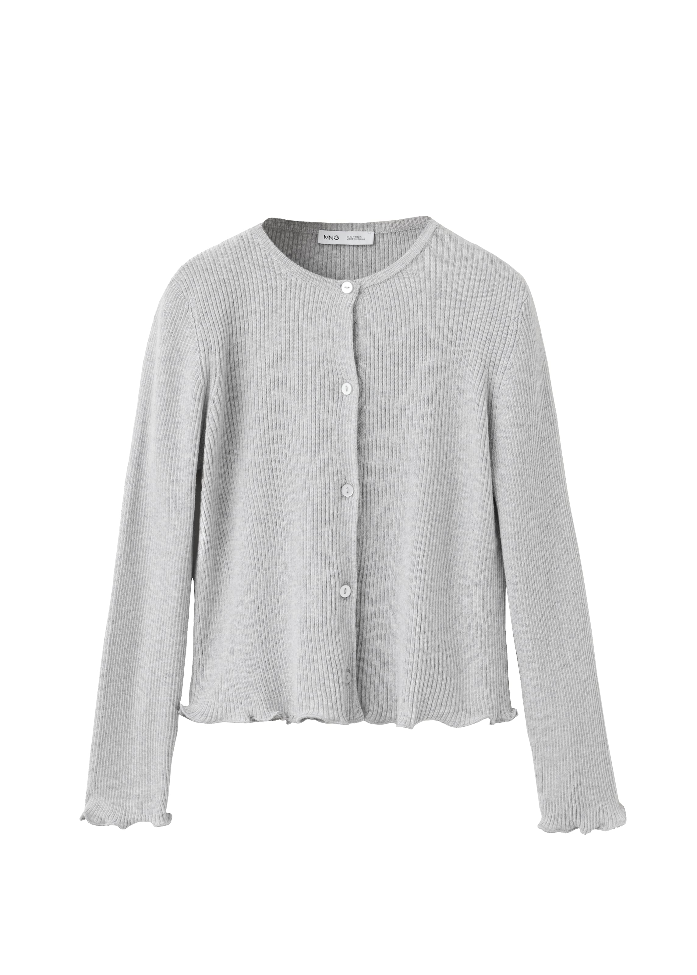 MANGO KIDS Cardigan 'LYRA' en 140 en gris clair, Vue avec produit