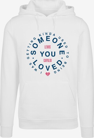 Merchcode Sweatshirt 'Lewis Capaldi' in White: front