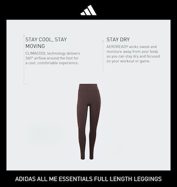 ADIDAS PERFORMANCE Скинни Спортивные штаны 'All Me Essentials' в Коричневый