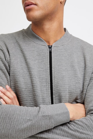 INDICODE JEANS Zip-Up Hoodie 'Bronte' in Grey