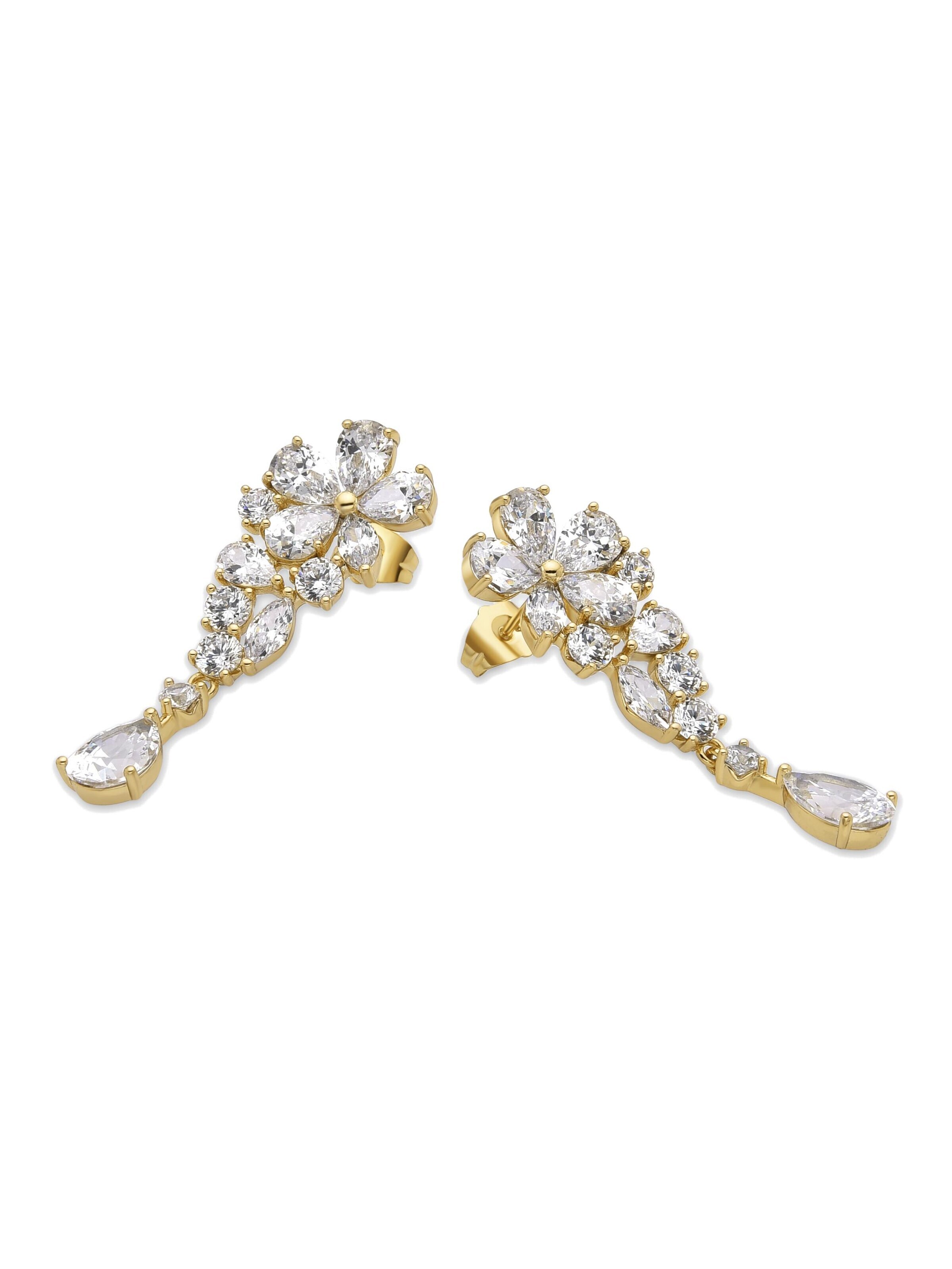 Luxenter Earrings 'Snesy' in White
