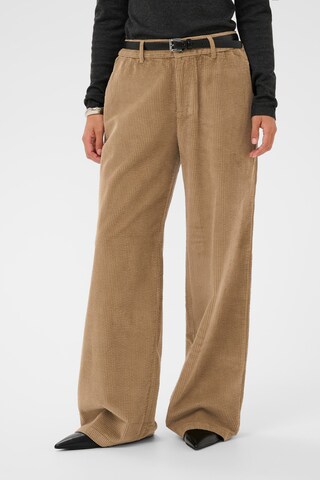 CULTURE Loosefit Bukser 'Baela' i beige: forside