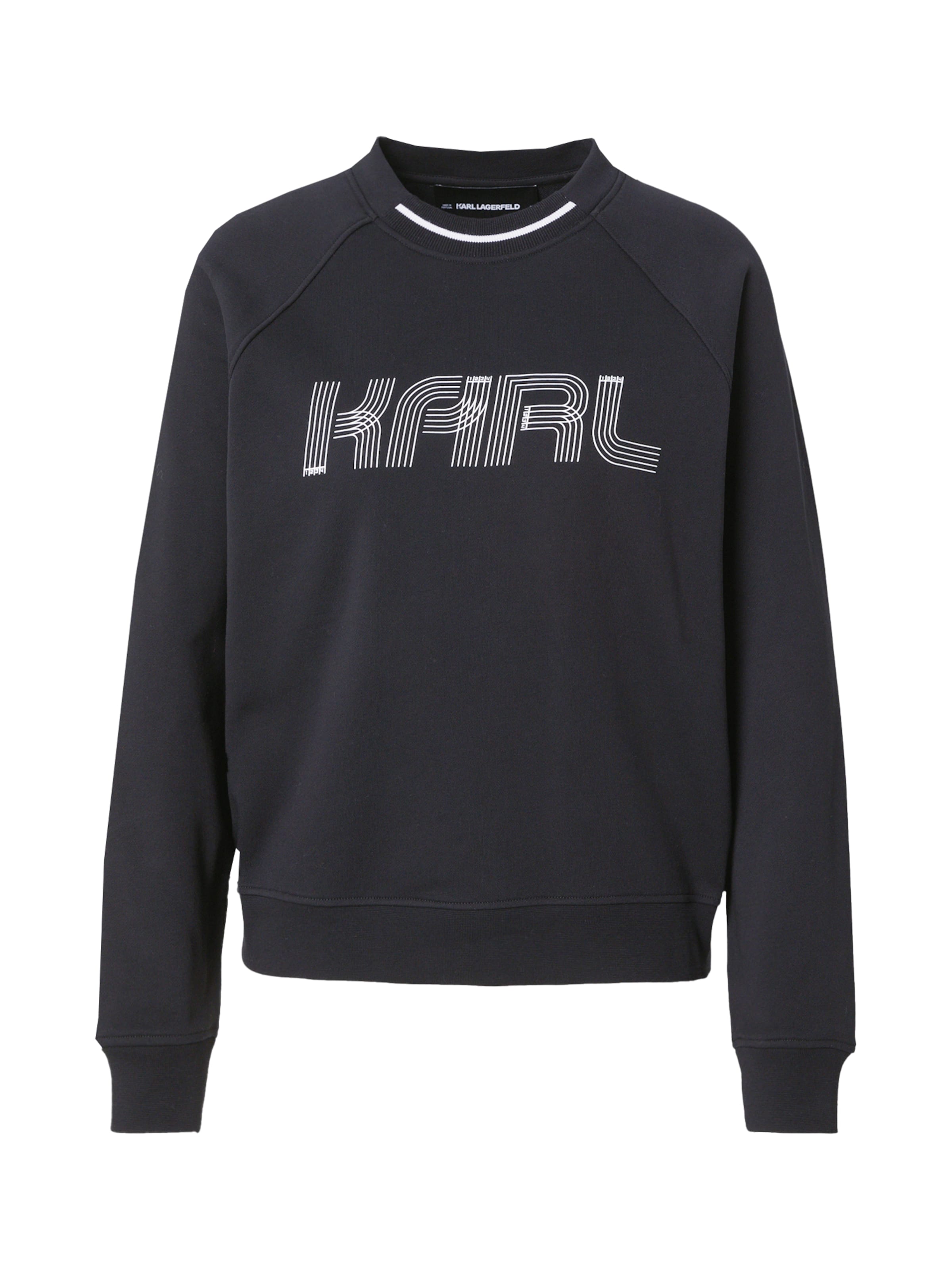 Sweat-shirt 'ATHLEISURE' Karl Lagerfeld en noir : devant