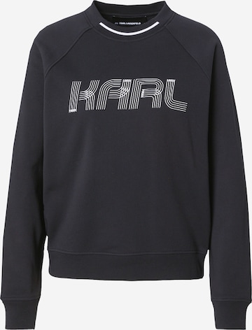 juoda Karl Lagerfeld Megztinis be užsegimo 'ATHLEISURE': priekis