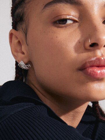 Boucles d'oreilles 'Priscilla' Pilgrim en argent : devant