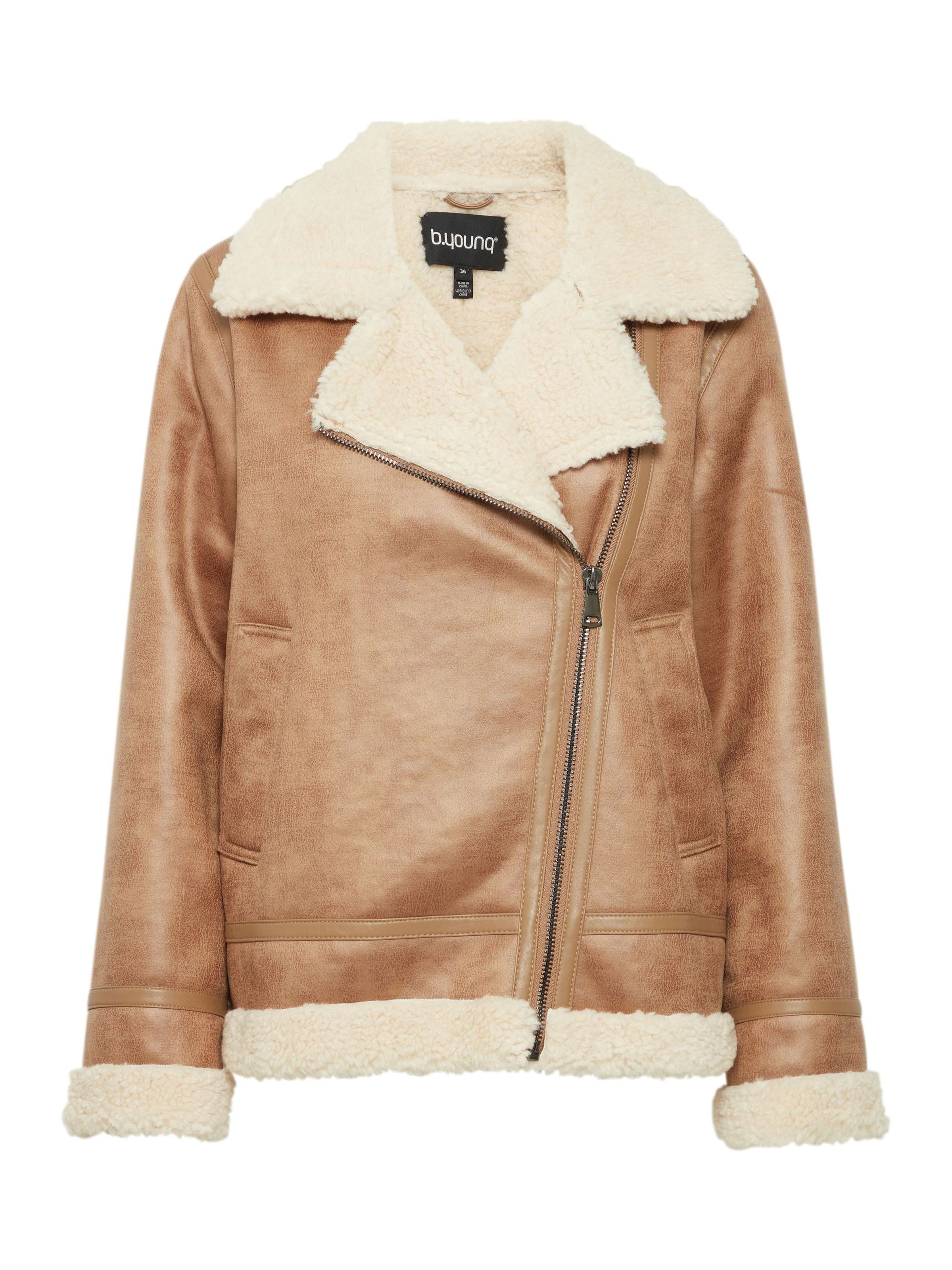 b.young Vinterjakke 'Asanne' i brun: forside