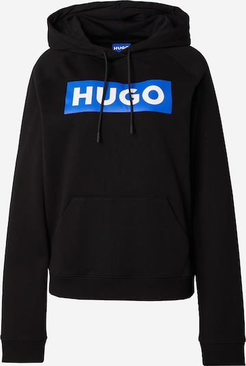 HUGO Sweatshirt 'Dariane' i azur / sort / hvid, Produktvisning
