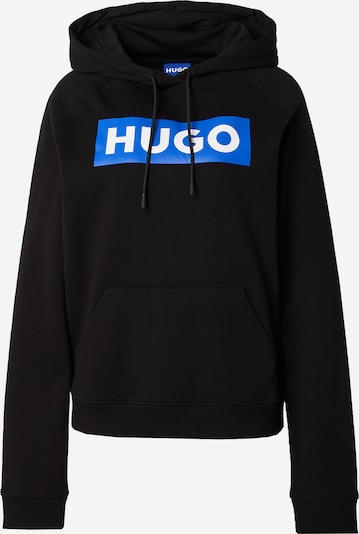 HUGO Sweat-shirt 'Dariane' en azur / noir / blanc, Vue avec produit