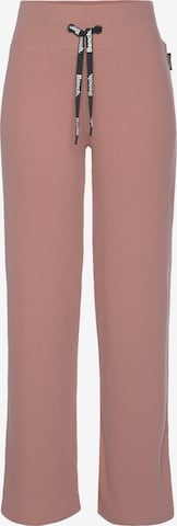 Wide leg Pantaloni de la BENCH pe roz: față