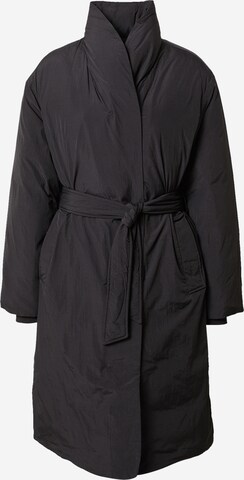 Calvin Klein Between-Seasons Coat in Black: front