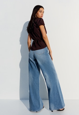 Wide leg Jeans di Bershka in blu