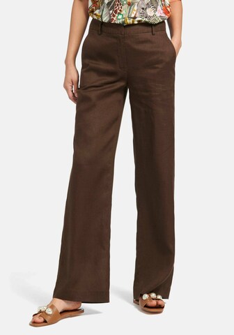 Peter Hahn Bootcut Pantalon 'Cornelia' in Bruin