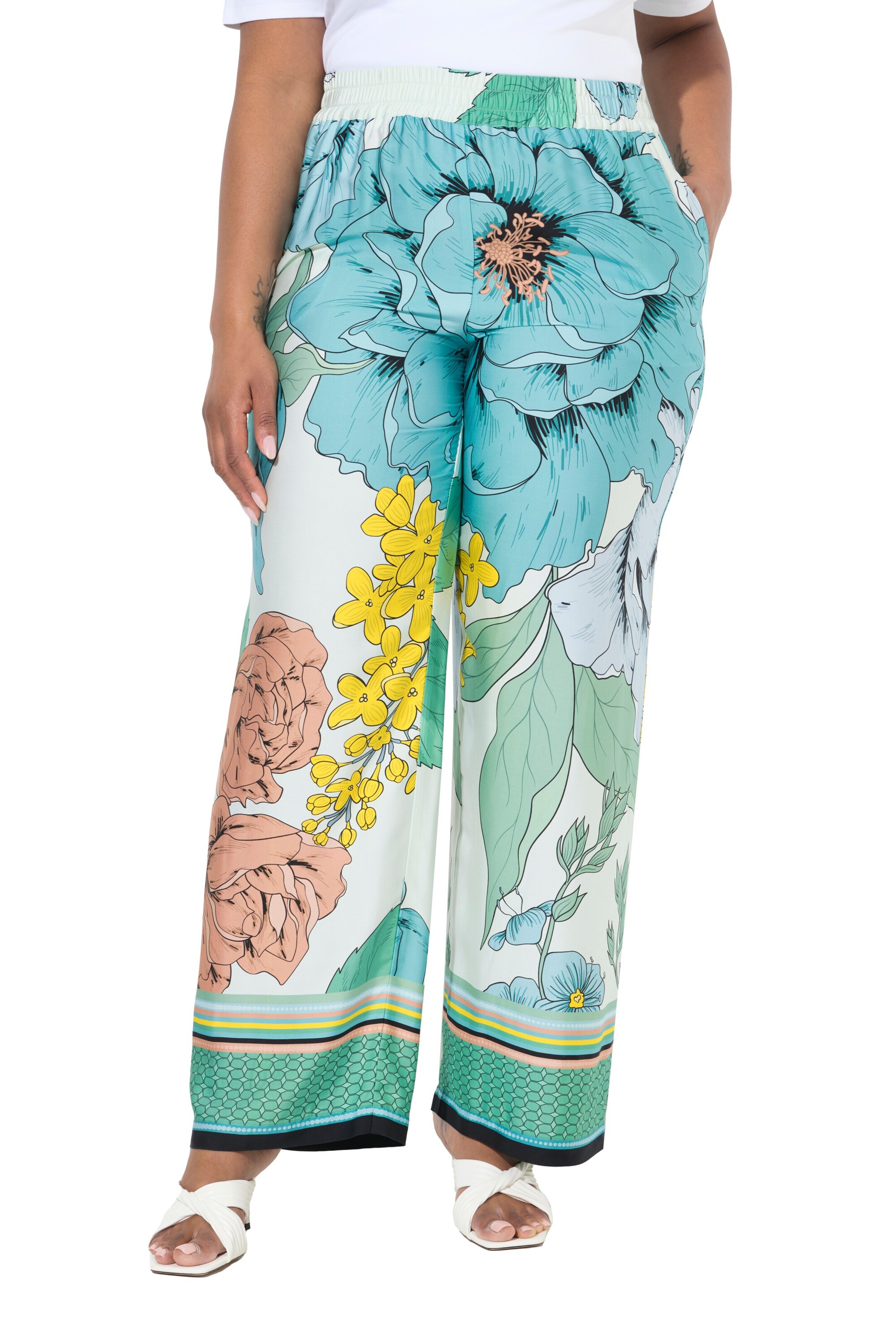 Ulla Popken Regular Hose in Blau: Vorderseite