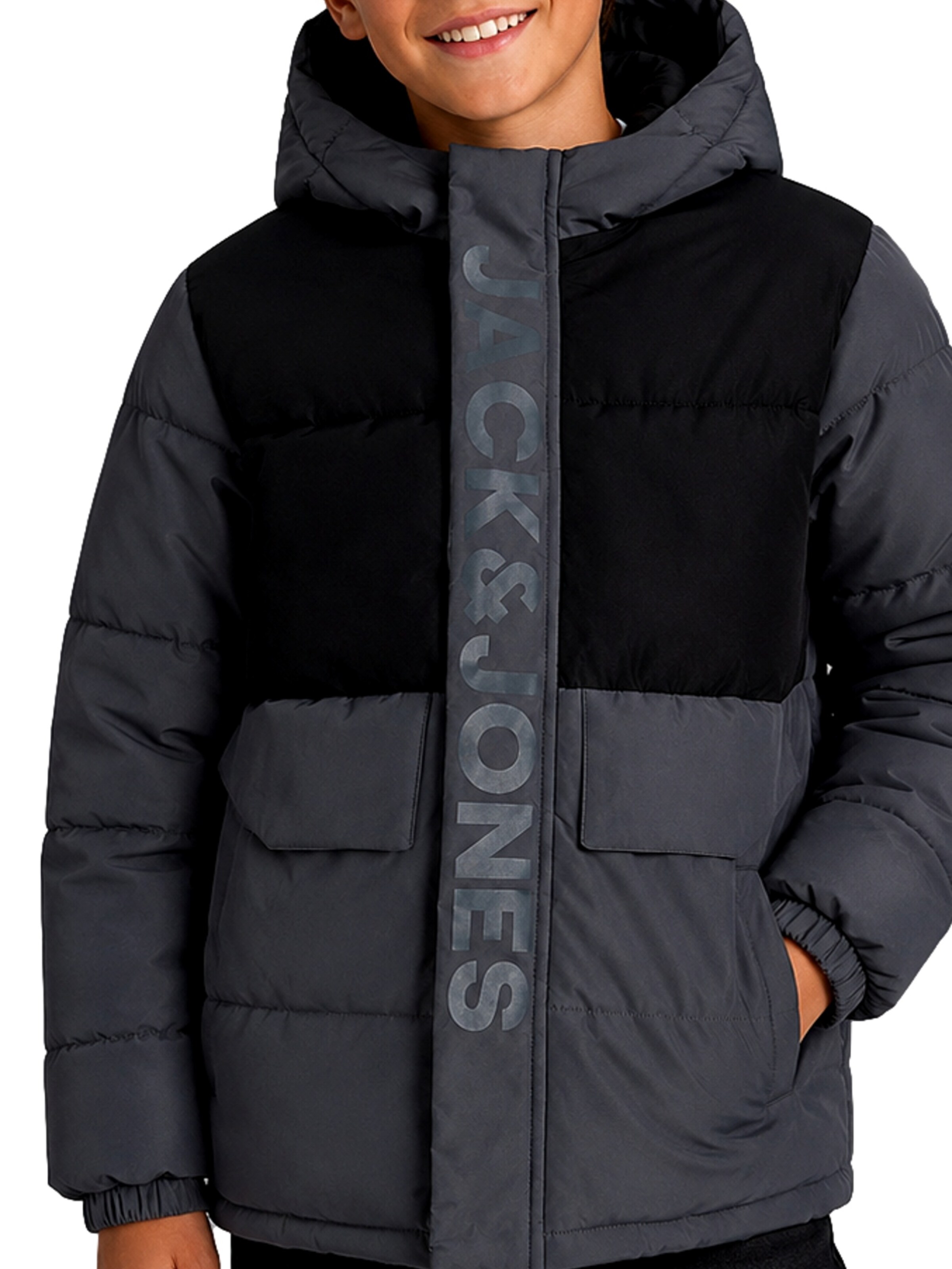 Jack & Jones Junior Jacke 'JCOSpeed' in Grau