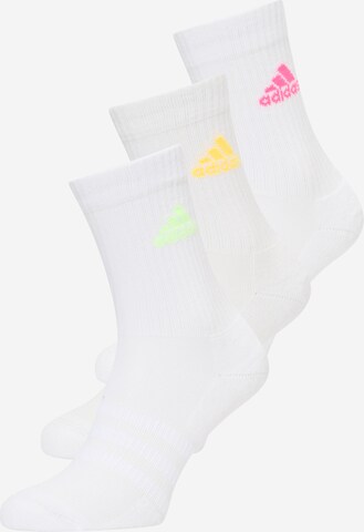 ADIDAS SPORTSWEAR - Meias de desporto 'Cushioned Crew ' em branco: frente