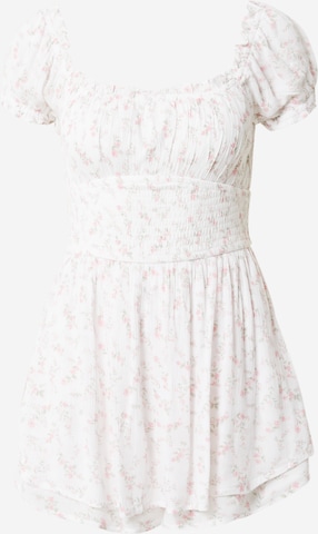 HOLLISTER Letní šaty 'EMEA' – bílá: přední strana