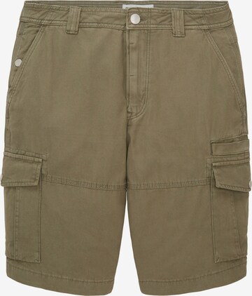 Regular Pantalon cargo TOM TAILOR en vert : devant