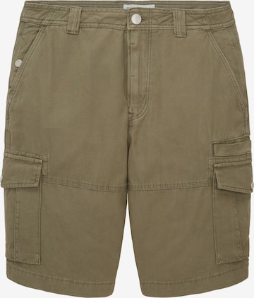 TOM TAILOR Regular Cargo trousers in Green: front