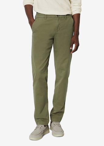 Marc O'Polo Tapered Chino 'OSBY' in Groen: voorkant