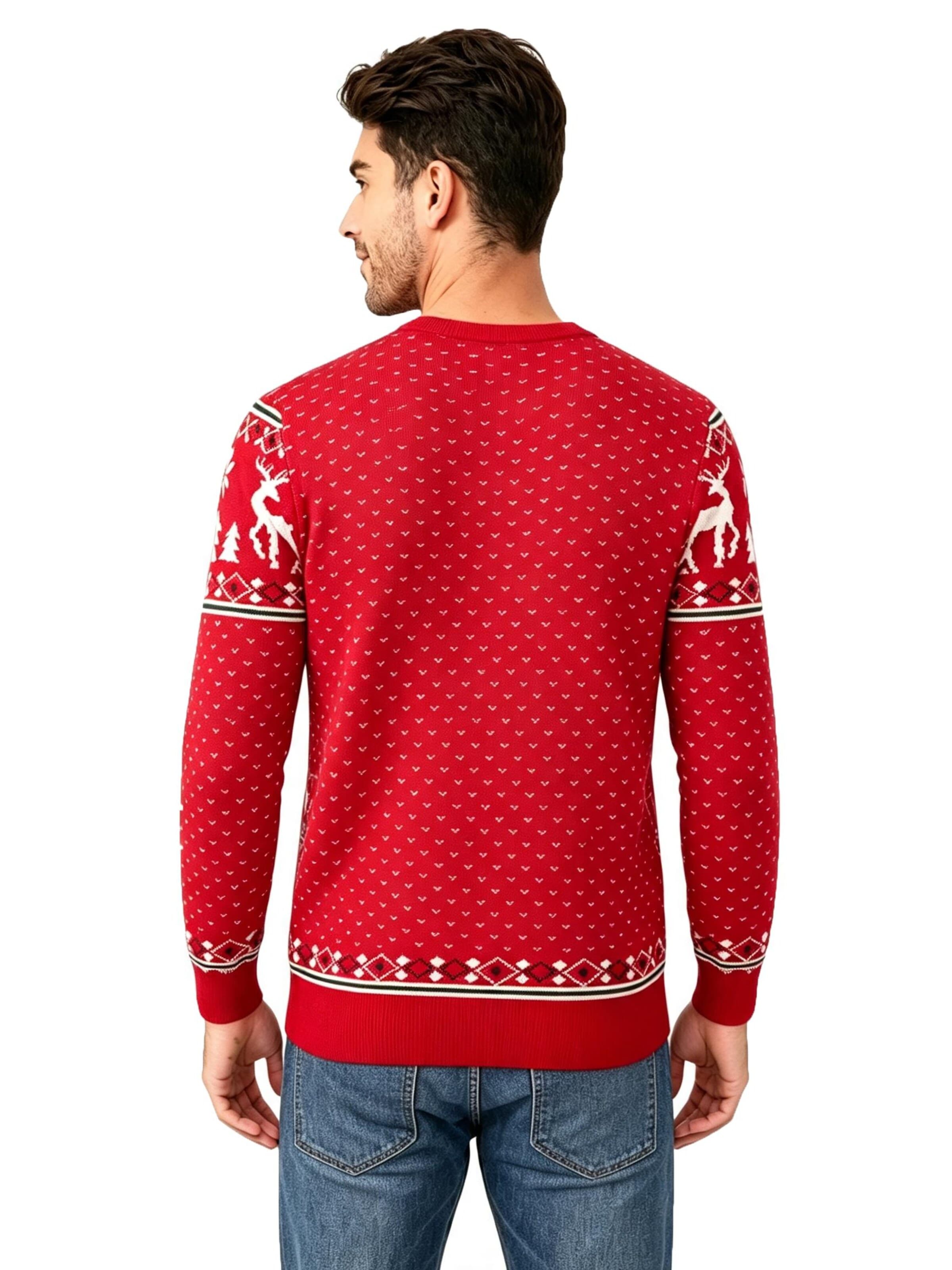 KoJooin Sweater 'Weihnachtspullover für Herren' in Red