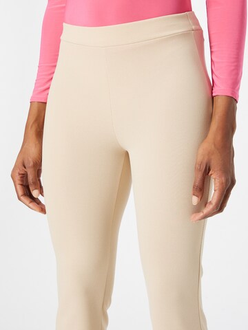 Hailys Flared Leggings in Beige