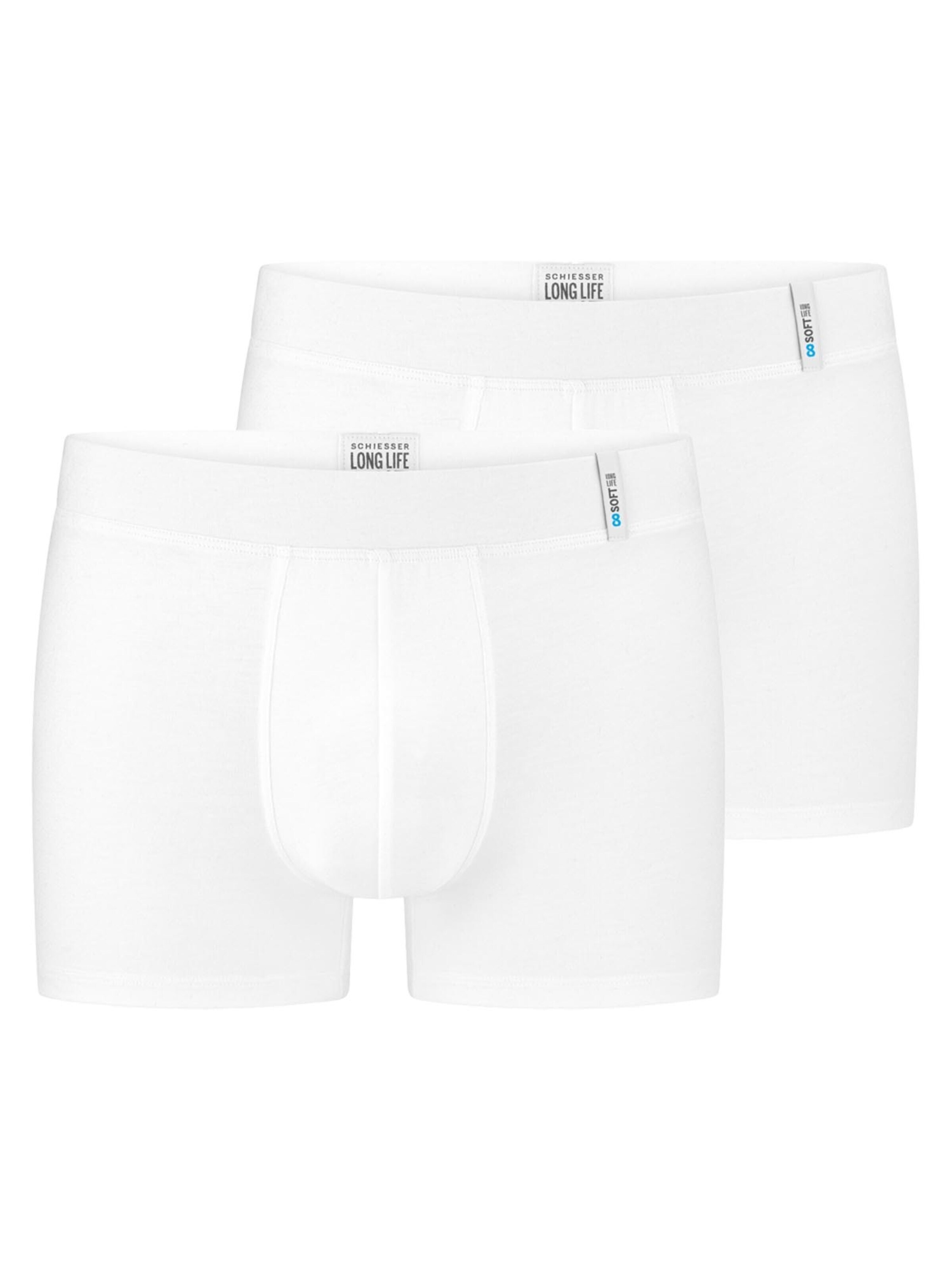 SCHIESSER Boxershorts 'Long Life Soft' in S in de kleur Wit, Productweergave