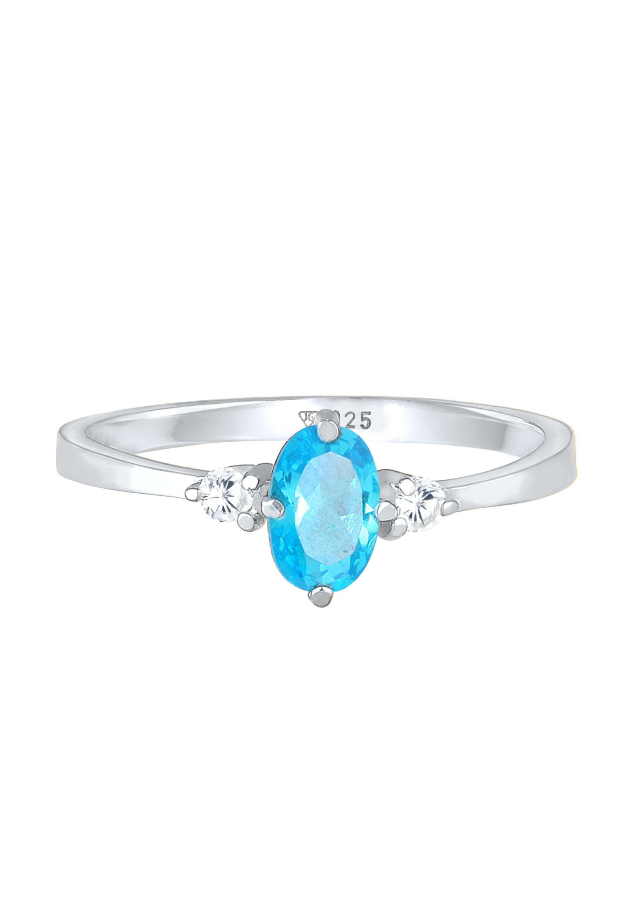 ELLI Ring 'Kristall' in Blue
