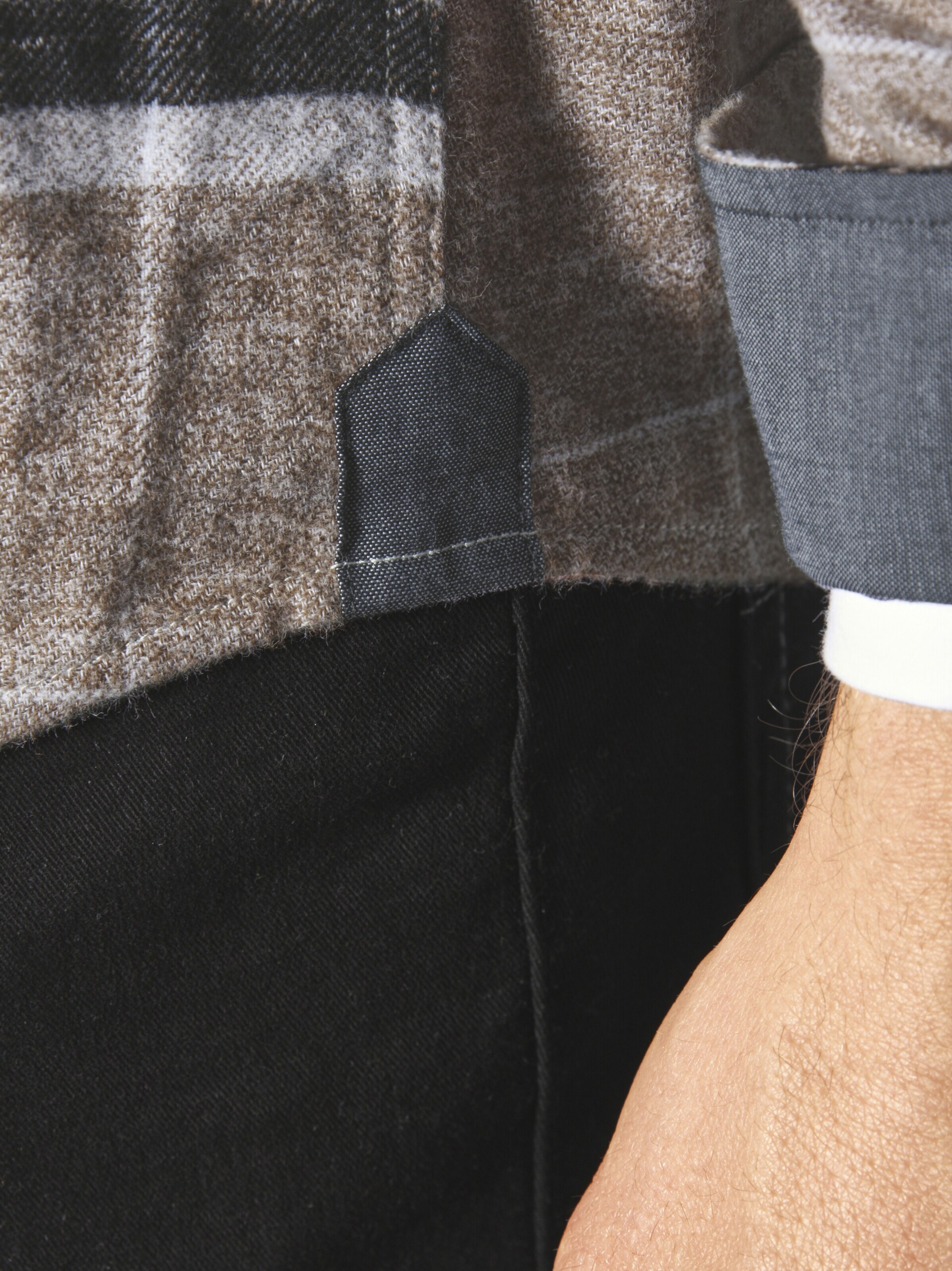 Jan Vanderstorm Comfort Fit Hemd 'Thorulfar' in Braun