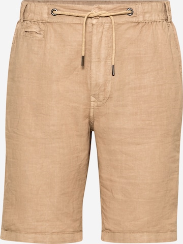 !Solid Regular Trousers in Beige: front