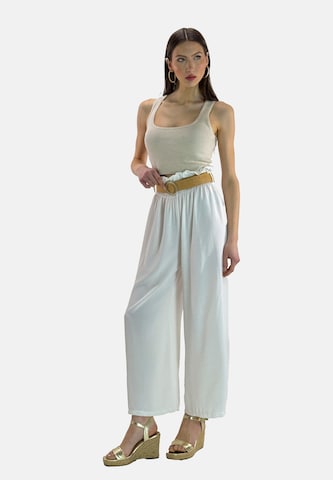 Wide leg Pantaloni di Elara in bianco