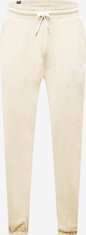 Effilé Pantalon de sport PUMA en beige : devant