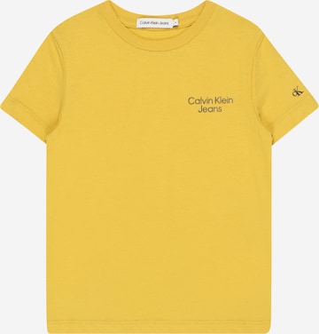 Tricou de la Calvin Klein Jeans pe galben: față