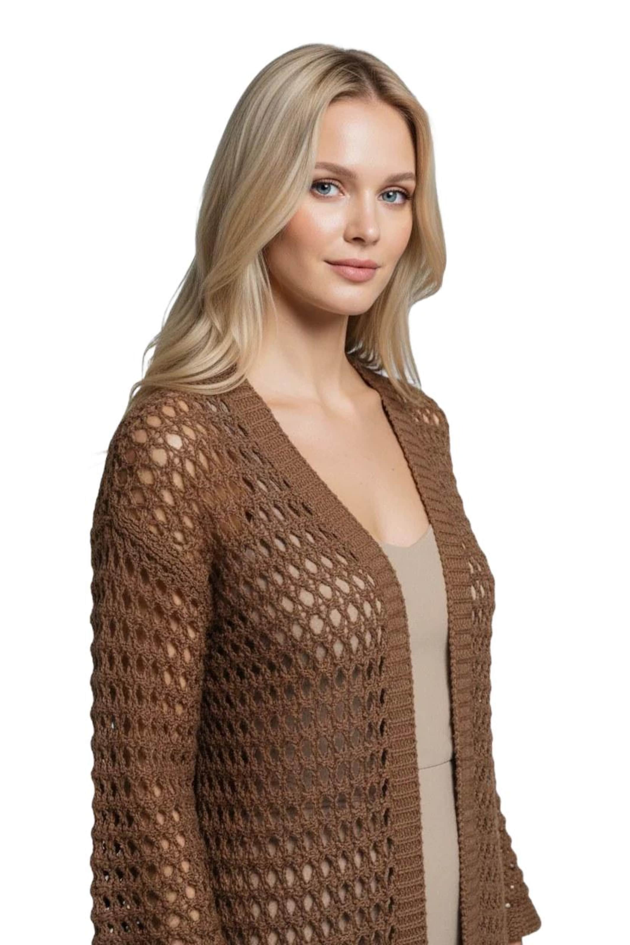 No Matter What Knit cardigan in Brown