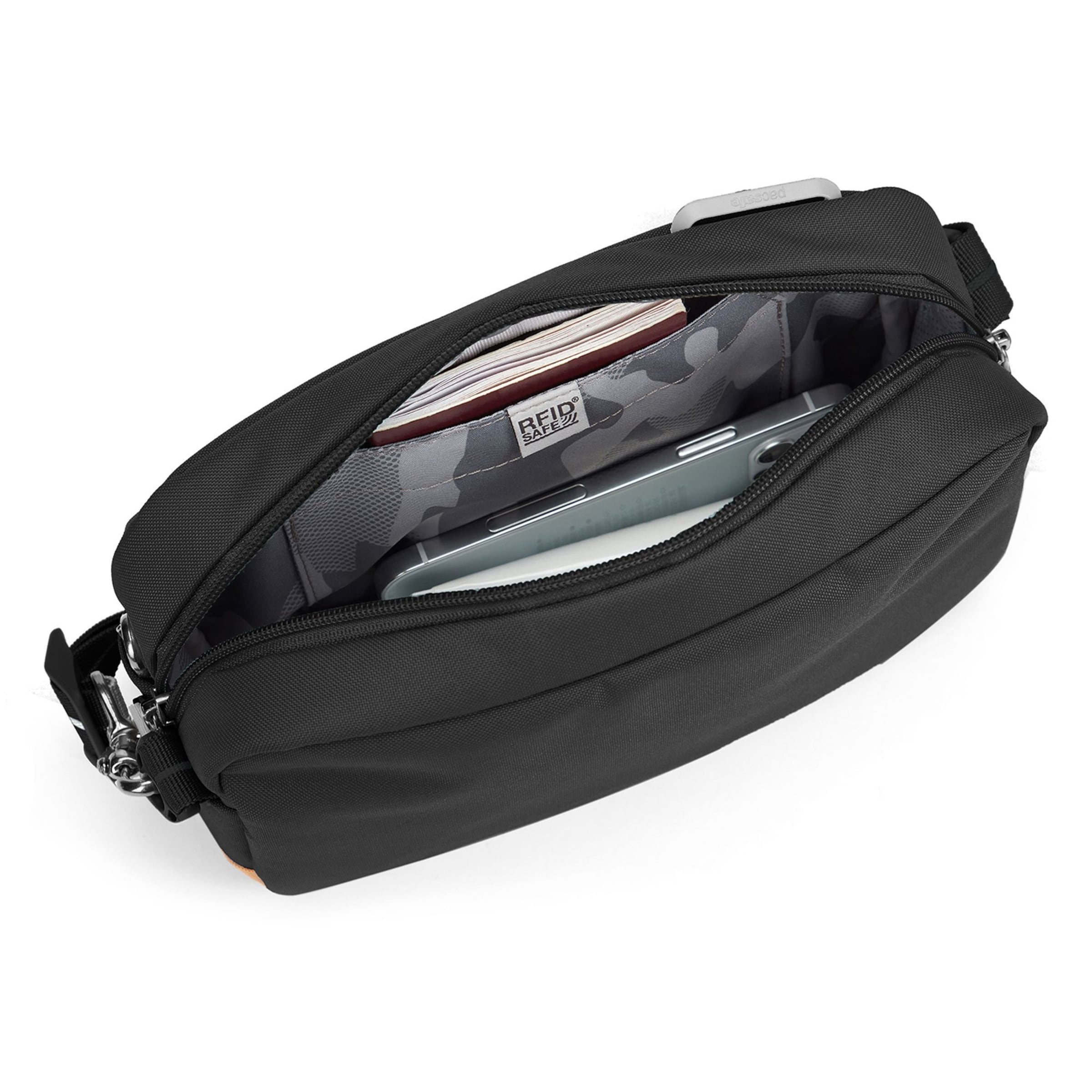 Pacsafe Umhängetasche in Schwarz