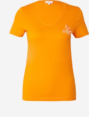 s.Oliver T-Shirt in Orange: Vorderseite