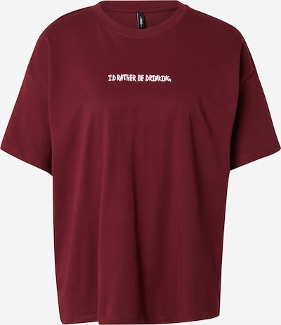 Marškinėliai iš ONLY, spalva – vyno raudona spalva / balta, Prekių apžvalga