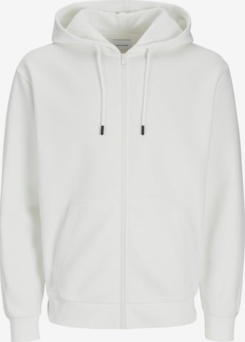 JACK & JONES Sweat jacket 'Bradley' in White: front