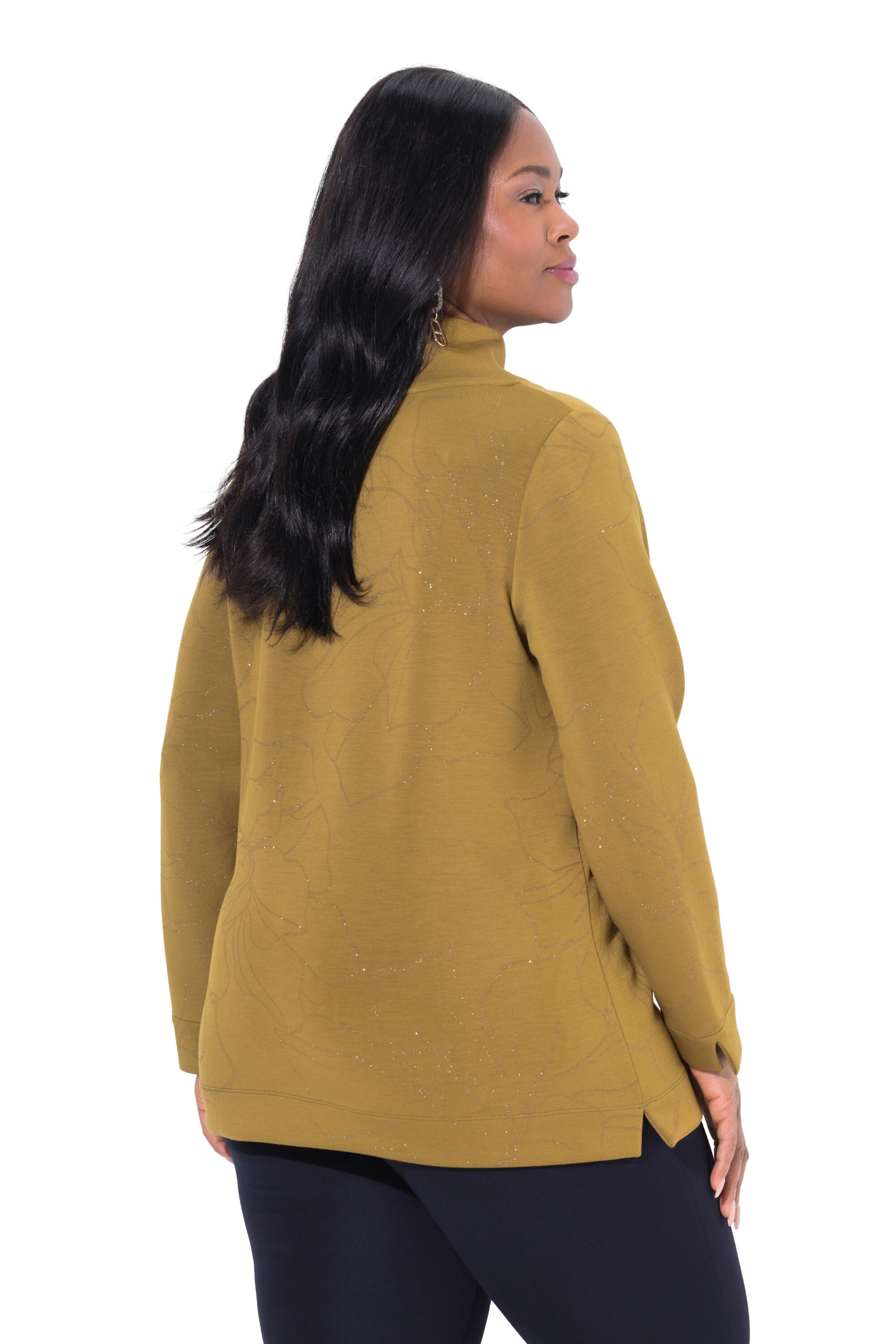 Ulla Popken Sweatshirt in Geel