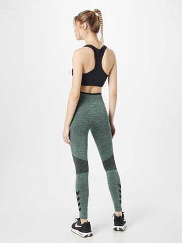 Hummel Skinny Sportbroek 'Aly' in Groen