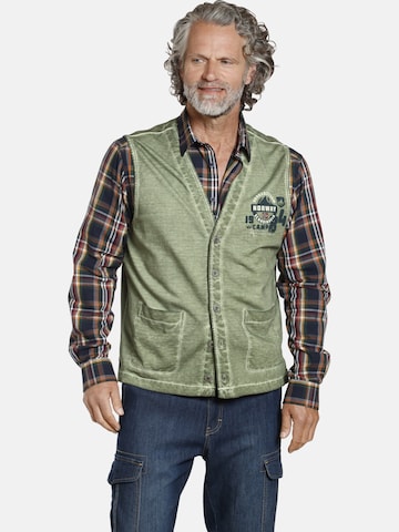 Jan Vanderstorm Vest ' Torgils ' in Green: front