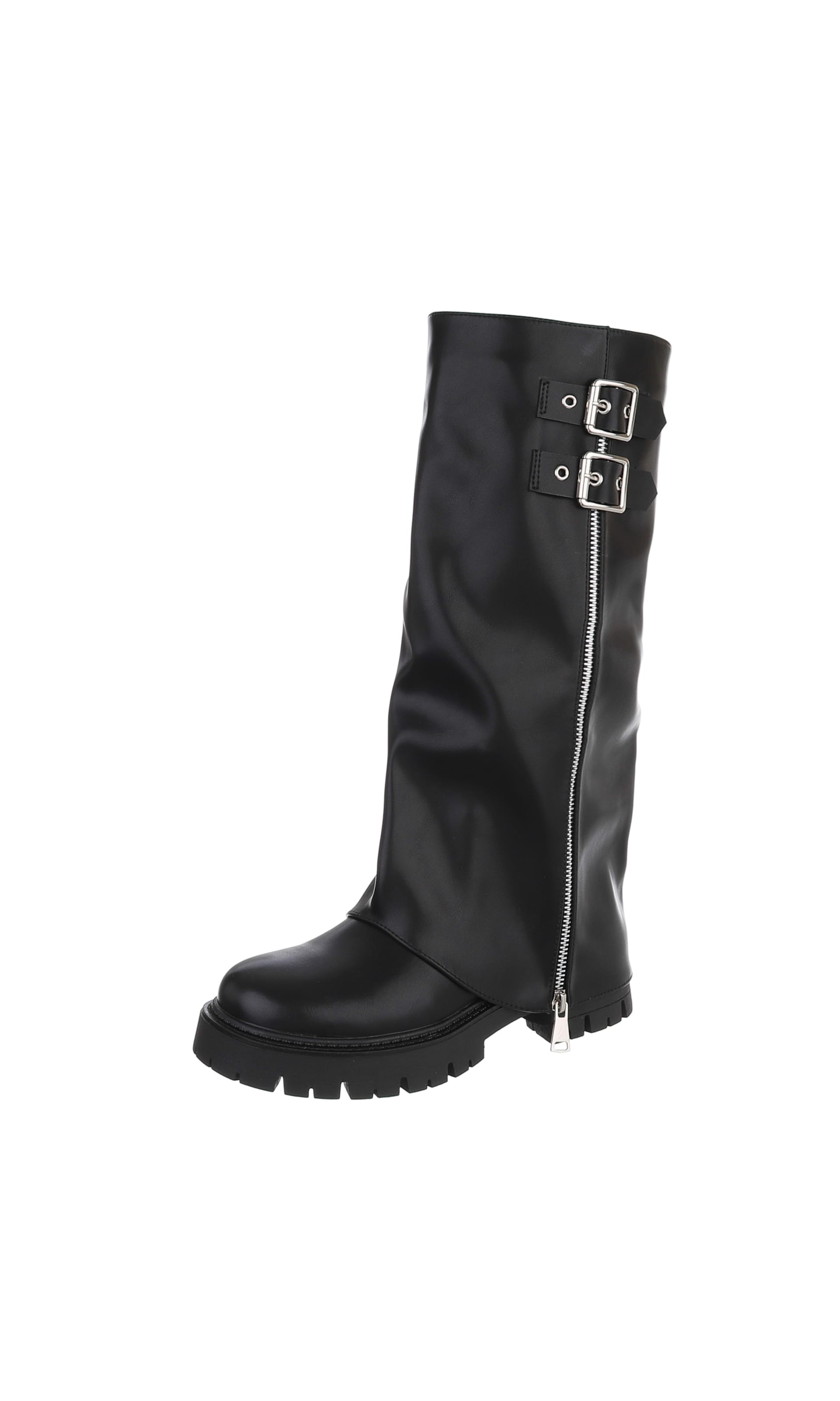 Ital-Design Stiefel in Schwarz: Vorderseite
