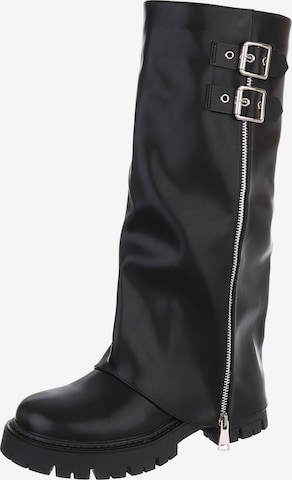 Ital-Design Boots in Black: front