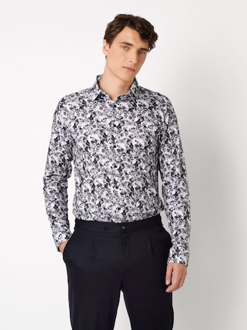 DESOTO Slim Fit Bügelfreies Slim-Fit Jerseyhemd in Mischfarben: Vorderseite