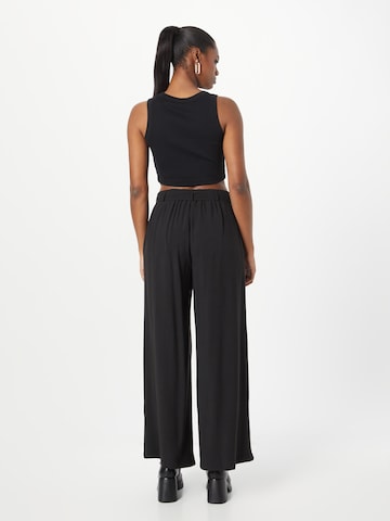 MSCH COPENHAGEN Wide leg Pleat-Front Pants 'Dilvera' in Black