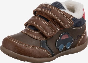 GEOX First-Step Shoes 'ELTHAN' in Brown: front