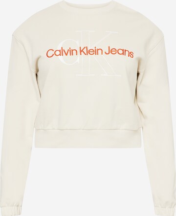 Calvin Klein Jeans Curve Sweatshirt in Beige: front