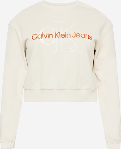 Calvin Klein Jeans Curve Sudadera en beige / naranja / blanco, Vista del producto